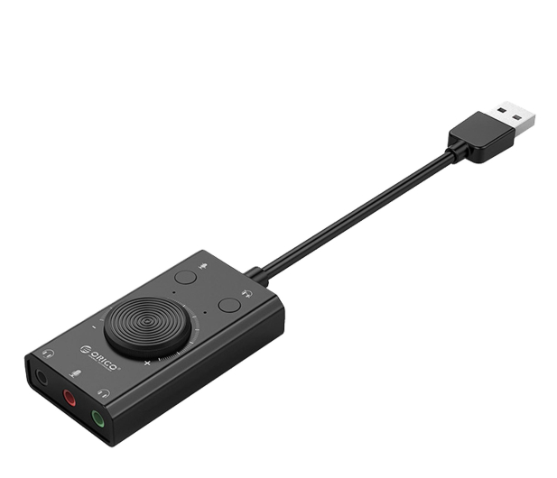Orico Zewnętrzna wielofunkcyjna karta dźwiękowa USB-A - czarna - 1343472 - zdjęcie 2
